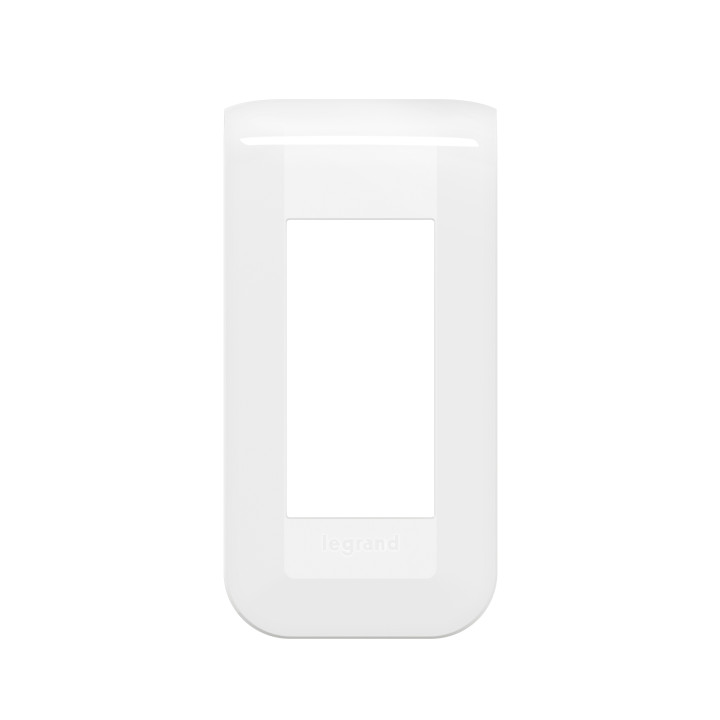 Legrand Mosaic - Plaque de finition 1 module - 1/2 poste - Blanc - Réf : 078801L