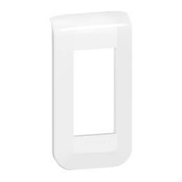 Legrand Mosaic - Plaque de finition 1 module - 1/2 poste - Blanc - Réf : 078801L