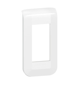 Legrand Mosaic - Plaque de finition 1 module - 1/2 poste - Blanc - Réf : 078801L