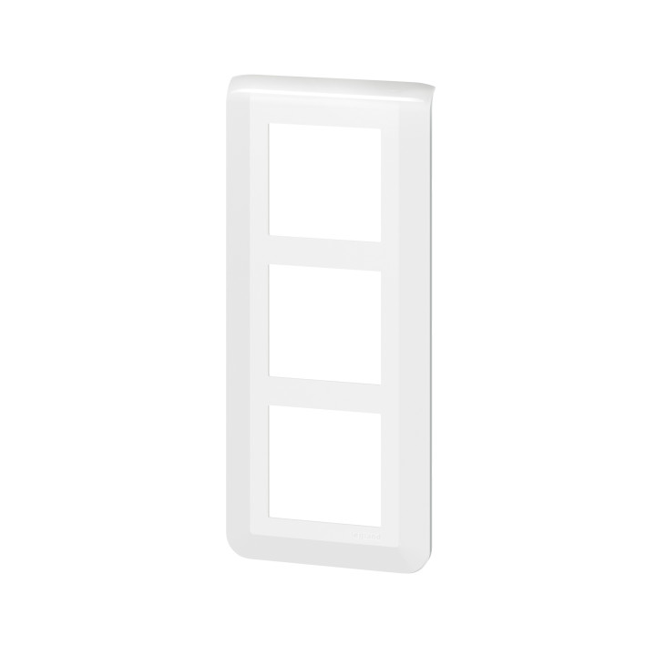 Legrand Mosaic - Plaque 3 x 2 modules - 3 postes (6M) - pour rénovation - en. 57mm - vertical - Réf : 078856L