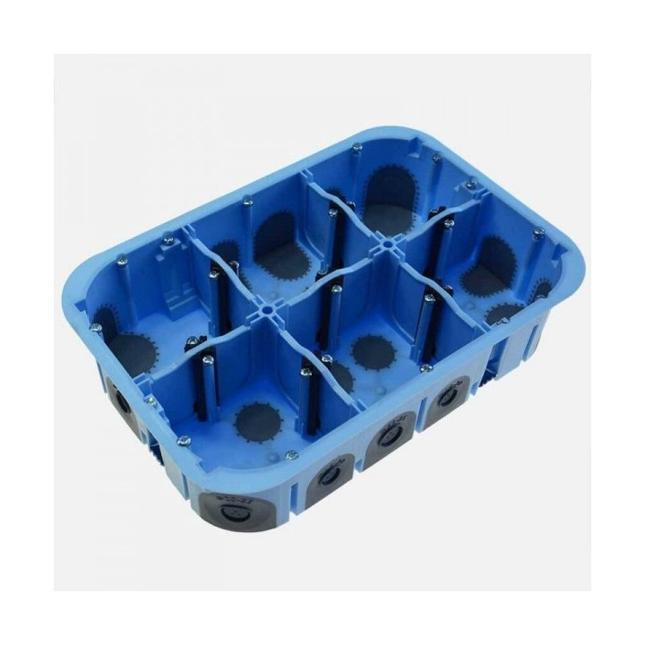 Eur'Ohm - XL Air'métic - Boîte d'encastrement - Etanche à l'air - 2x3 postes- Ø67 - P50 - Réf : 51020