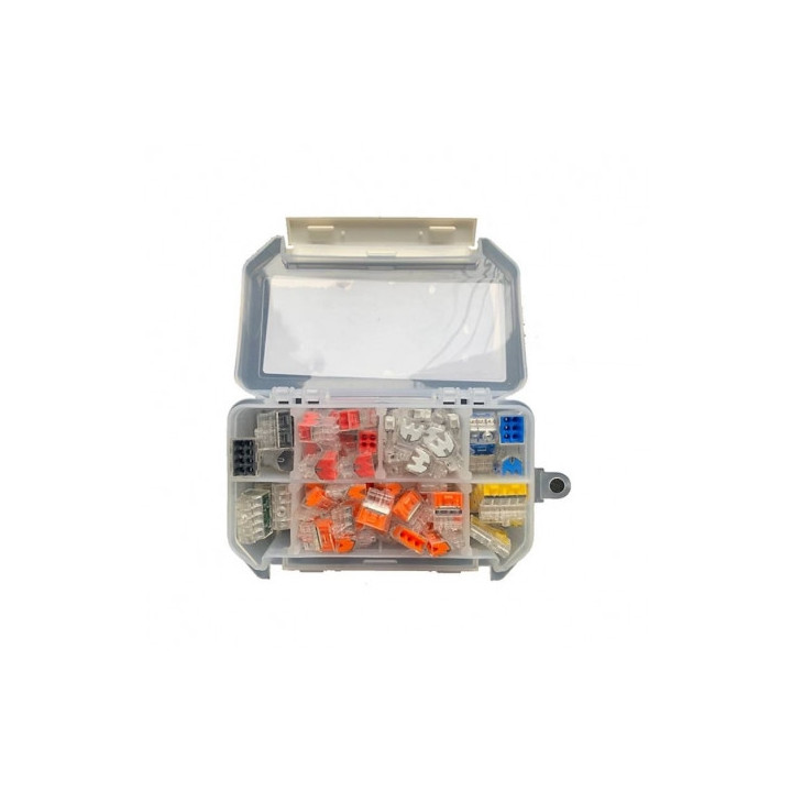 Eur'ohm - Malette de 100 connecteurs rapides de 2 à 10 trous - Réf : EUR70071