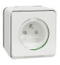 Schneider - Mureva Styl - Prise courant 2P+T - saillie - IP55 - IK08 - connexion auto - blanc - MUR39030