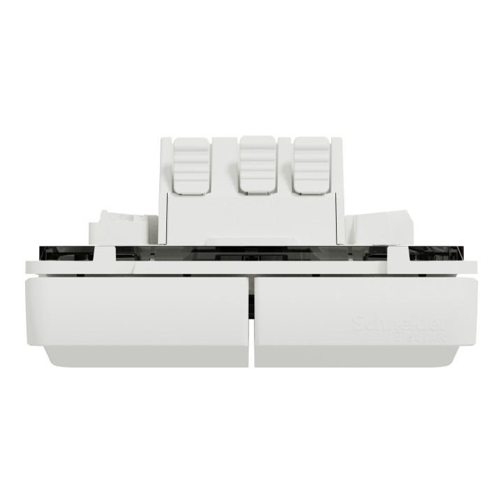 Schneider - Mureva Styl - Composable double va et vient en saillie ou encastré  - IP55 - IK08 - connex. auto - blanc - MUR39022