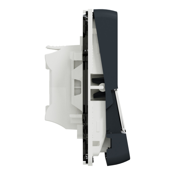 Schneider - Mureva Styl - Poussoir porte étiquette - Composable  - IP55 - IK08 - con. auto - gris - MUR34029