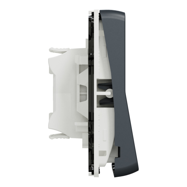 Schneider - Mureva Styl - Composable double va et vient en saillie ou encastré  - IP55 - IK08 - connexion auto - gris - MUR35019