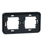 Schneider - Mureva Styl - Cadre 2 postes horizontal - encastré - IP55 - IK08 - gris - Réf : MUR34101
