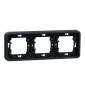 Schneider - Mureva Styl - Cadre 3 postes horizontal - encastré - IP55 - IK08 - gris - Réf : MUR34109