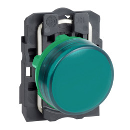 Schneider - Harmony voyant rond Ø22 - IP66 - vert - LED intégrée - 240V - Réf : XB5AVM3