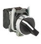 Schneider - Harmony XB4 - bouton tournant - 2 positions fixes - 1F+1O - noir - Ø22 - Réf : XB4BD25