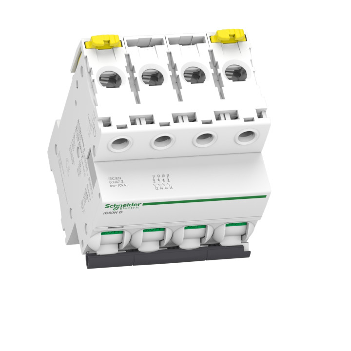 Schneider - Acti9 - iC60N - Disjoncteur - 4P - 20A - 6kA - courbe D - Réf : A9F75420