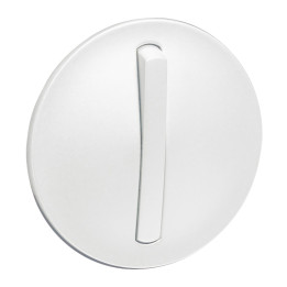 Legrand - Céliane - Enjoliveur pour Va-et-vient/Poussoir Soft 10AX - Doigt étroit - Blanc - Réf : 065001