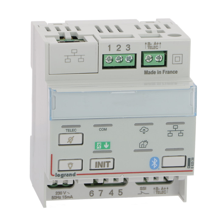 Legrand - Télécommande modulaire multifonctions connectée non polarisée IP pour bloc d'éclairage et alarme incendie - 062520