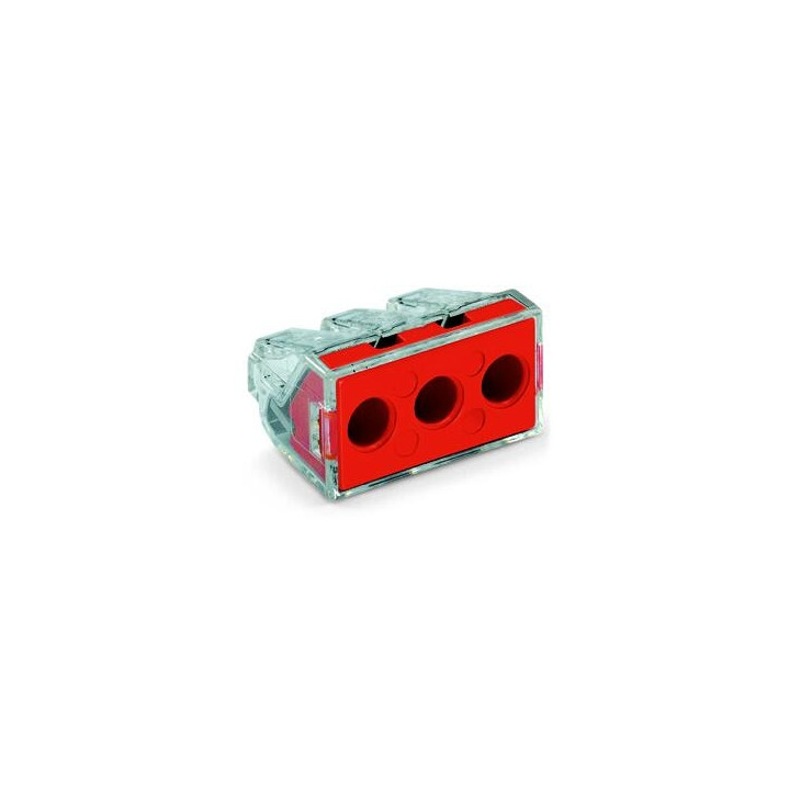 WAGO - Boîte de 50 Bornes auto fils rigide 3 x 6mm2 - Réf : WAG 773-173