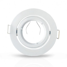 Miidex - Support de spot encastré - Rond - Orientable - Blanc - Ø95 mm - Réf : 7711