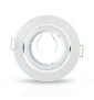 Miidex - Support de spot encastré - Rond - Orientable - Blanc - Ø95 mm - Réf : 7711