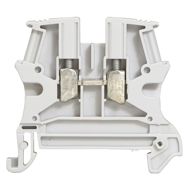 Legrand - Bloc jonction Viking 3 - À vis - Gris - 1 entrée & 1 sortie - Pas 5 mm - Réf : 037160