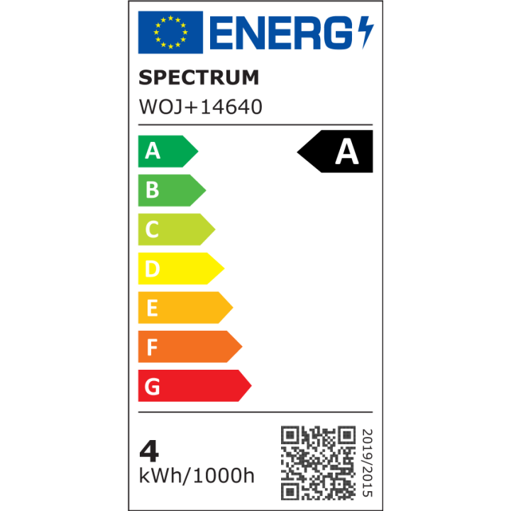 Spectrum - Ampoule LED E-27 - LED GLS 3,8W COG - Angle 300° - 4000K - 806lm - Réf : WOJ+14640