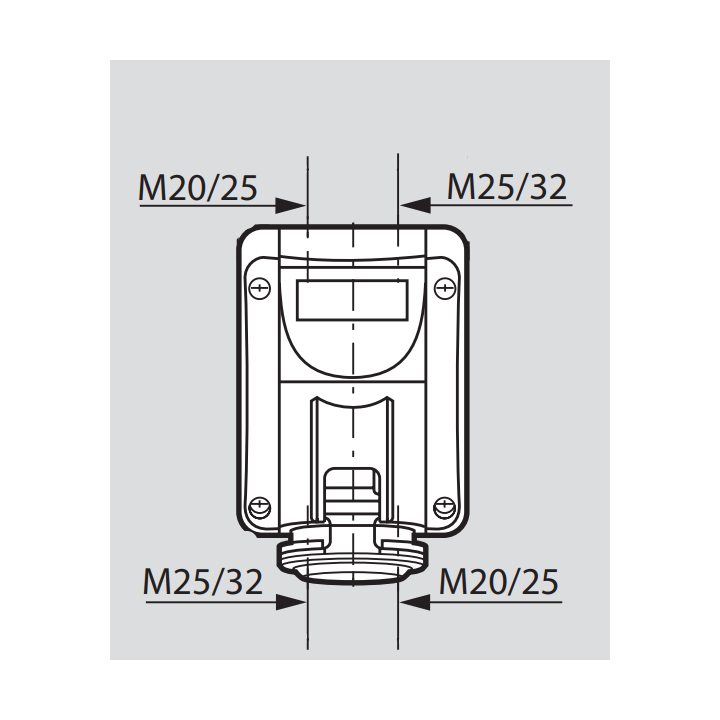 Legrand - Prise saillie fixe P17 IP44 32A - 3P+N+T - 380V à 415V - Réf : 555259