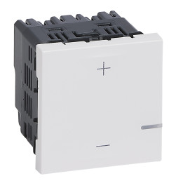 Legrand Mosaic - Interrupteur variateur Mosaic universel - 2 fils sans Neutre - 125W LED - blanc - Réf : 078407A