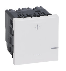 Legrand - Mosaic - Interrupteur variateur Mosaic universel - 2 fils sans Neutre - 125W LED - blanc - Réf : 078407A