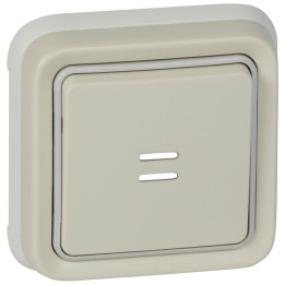 Legrand Plexo - Poussoir NO + NF lumineux Prog Plexo complet encastré blanc - 10A - 069861
