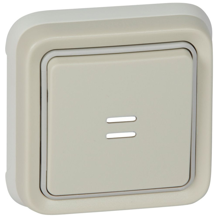 Legrand Plexo - Poussoir NO + NF lumineux Prog Plexo complet encastré blanc - 10A - 069861