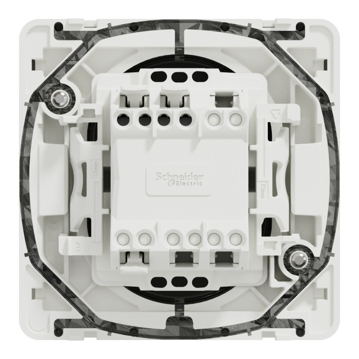 Schneider - Mureva Styl - Composable poussoir porte étiquette - IP55 - IK08 - con.auto - blanc - Réf : MUR39129