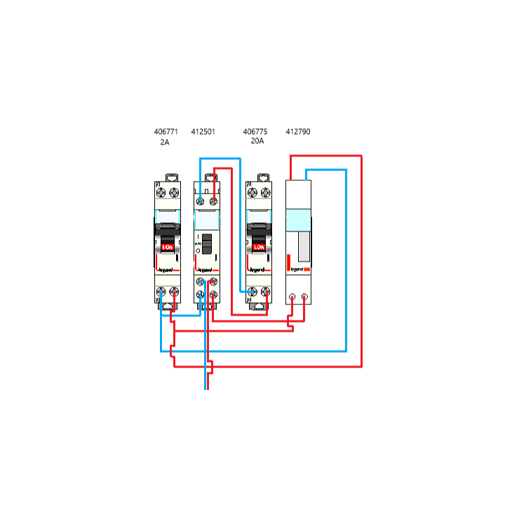 Legrand - LOT - Protection Chauffe eau - Sans contact EDF - 412558+406771+406775+412790
