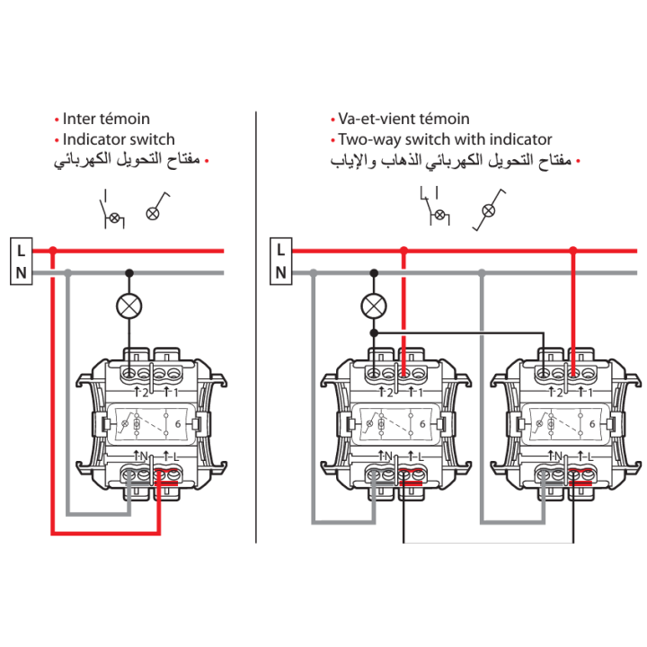 Legrand Plexo - Va-et-Vient témoin 10A - 230V - IP55/IK07 - 069712
