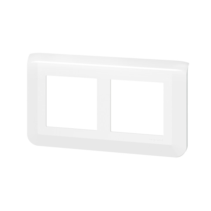Legrand Mosaic - Plaque 2 x 2 modules - 2 postes (4M) - pour rénovation - en. 57mm - horizontal - Réf : 078864L