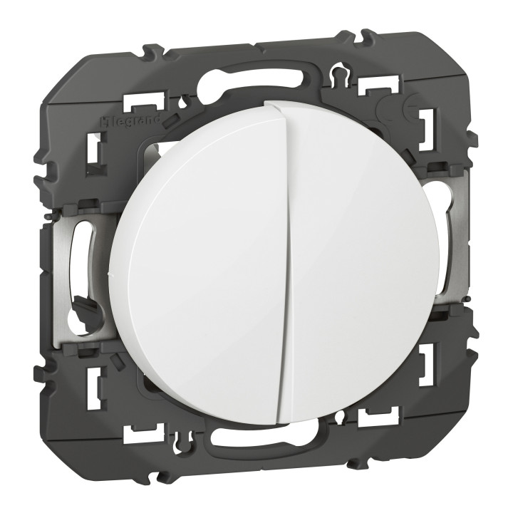 Legrand - Dooxie - Transformeur interrupteur - 5 fonctions va-et-vient et poussoir - finition blanc - Réf : 600031