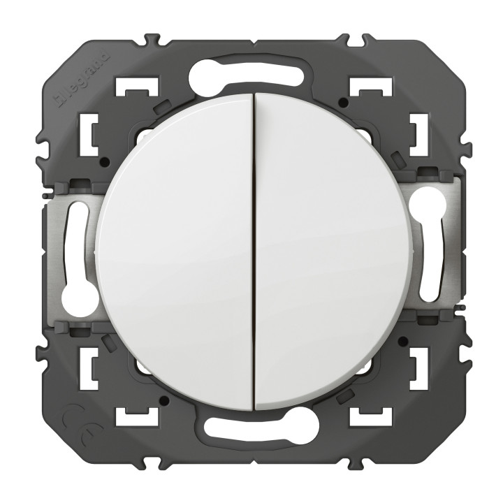 Legrand - Dooxie - Transformeur interrupteur - 5 fonctions va-et-vient et poussoir - finition blanc - Réf : 600031