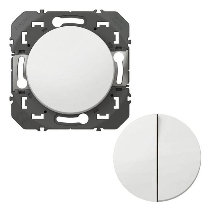 Legrand - Dooxie - Transformeur interrupteur - 5 fonctions va-et-vient et poussoir - finition blanc - Réf : 600031
