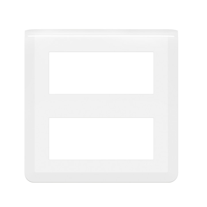 Legrand - Mosaic - Plaque 2 x 5 modules - Blanc - Réf : 078830L