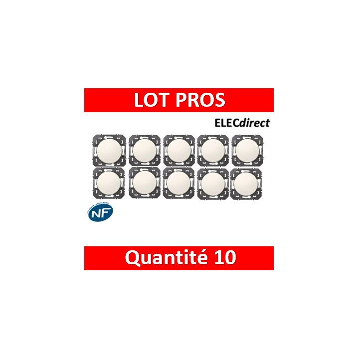 Legrand - Interrupteur ou va-et-vient Legrand dooxie 10AX 250V finition blanc - 600001x10