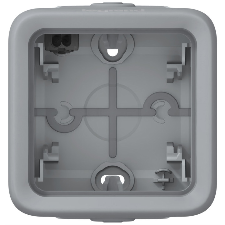 Legrand - Boîtier à embouts Prog Plexo composable - 1 poste - gris - Réf : 069651