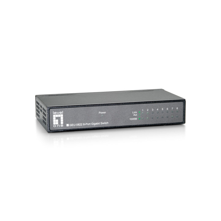 CAE - SWITCH LEVEL ONE - 8 x 10/100/1000Base-T RJ-45 Port - Réf : GEU0822