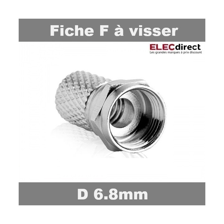 Fiche F à visser diamètre 6,8cm. : RZ154