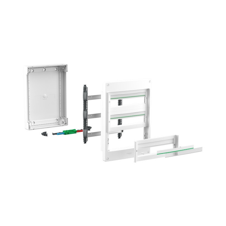 Schneider - Coffret saillie PrismaSeT S - Plastique - 4 rangées - 18 modules - Réf : LVSXT418