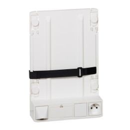 Legrand -  Support box opérateur ADSL et fibre + 1 prise 2P+T + 4 cordons de liaison box - Réf : 413149