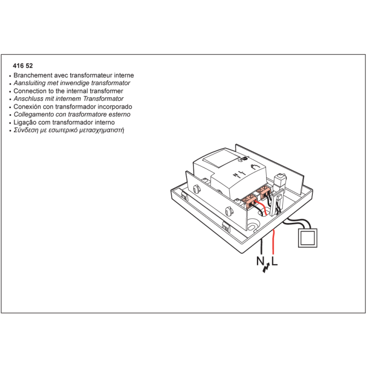 Legrand - Carillon avec transfo. incorporé + bouton poussoir  - 041652+041647