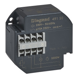 Legrand - Télérupteur encastrable 10A - 250V - Silencieux - BP à la phase - Réf : 049120