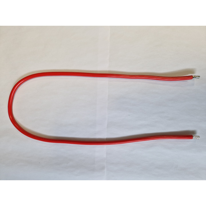 Cordon de 0.80M de 16mm² souple Rouge + Embout - Réf : VK16ROUGE80CM