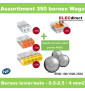 WAGO - Assortiment bornes 350 pièces + Triplette de boules de pétanque Obut® - Réf : 8000-100/1000-2506
