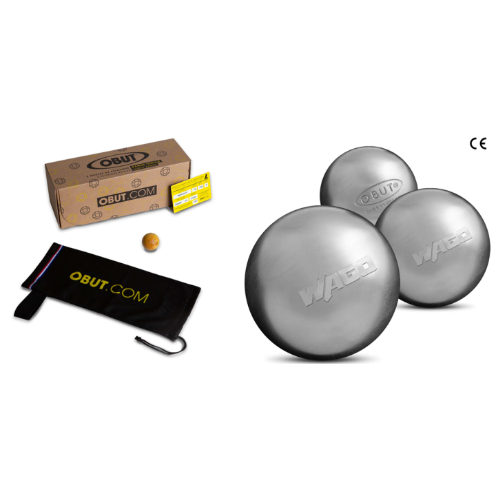 WAGO - Assortiment bornes 350 pièces + Triplette de boules de pétanque Obut® - Réf. : WAGOBUT