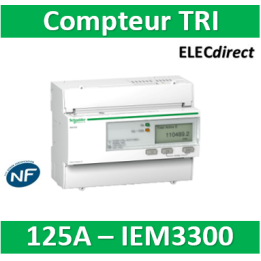 Schneider - Acti9, iem compteur d'énergie iem3300 125A - A9MEM3300