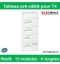 Schneider - Tableau électrique pré-équipé et pré-câblé pour T4/5 - Rési9 - 13 modules - 4 Rangées - XE - Réf : SCHT4R4ID