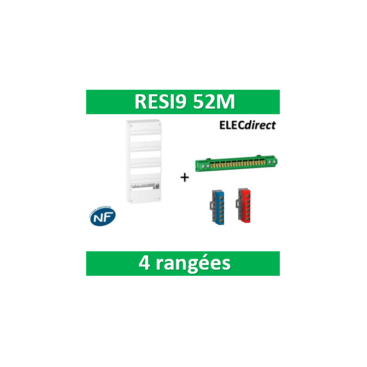 Tableau monté câblé 4 rangées Réf. : 4R4ID