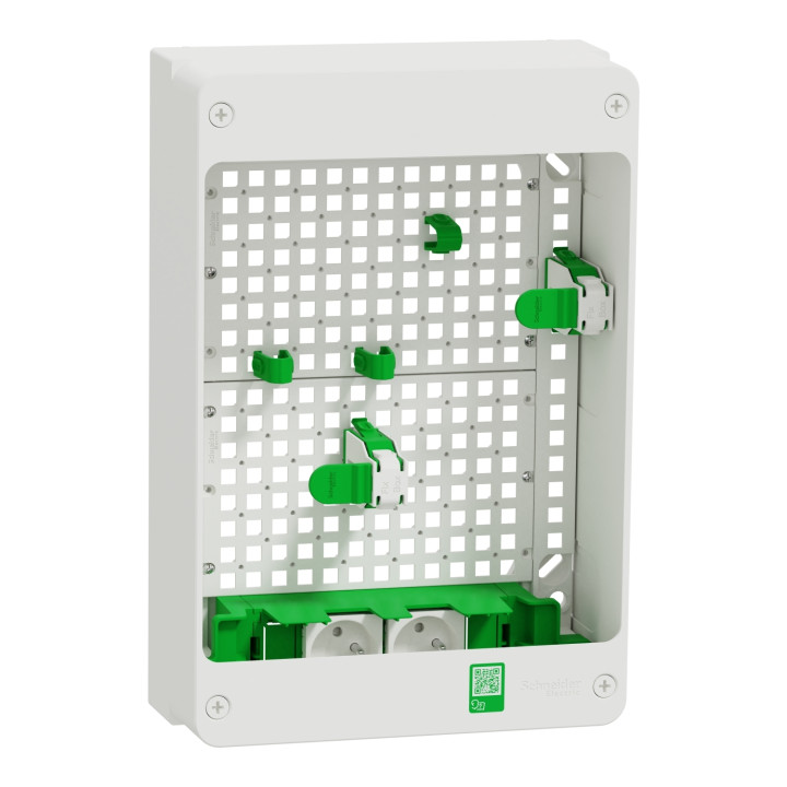 Schneider - Resi9 - Coffret VDI Box 13M2R  - Coffret support box operateur avec 2 prises - Réf : R9H13402VDIBOX